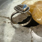 Sterling Silver Southwestern Style Heart Golden Hill Turquoise Adjustable Ring For Women