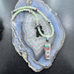 Rayland & Patty Edaakie Zuni Sterling Silver Gaspeite & Multi Gemstone Inlay Pendant w/Necklace For Women