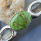 Sterling Silver Sand Cast Oval Green Turquoise Bracelet For Women