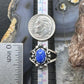 Carolyn Pollack Sterling Silver Oval Denim Lapis Ring For Women w/Size Variety