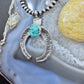 Gary Custer Native American Sterling Silver Tufa Cast Turquoise Naja Unisex Pendant