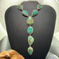 Sterling Silver Southwestern Style Royston Turquoise Lariat 30" Necklace For Women