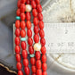 Carolyn Pollack Brass 5 Strands Red Jasper Beads 17"-20" Necklace For Women