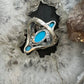 Carolyn Pollack Sterling Silver 3 Sleeping Beauty Turquoise Decorated Ring For Women