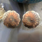 Native American Sterling Silver Round Stamped Concho Stud Earrings For Women #1