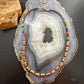 Southwestern Style 4-6mm Copper Navajo Pearl,Cylinder, Multistone Beads Necklace For Women