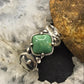 Jody Naranjo Sterling Silver Diamond Shape Green Turquoise Petroglyph Ring Size 9 For Women