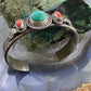 M&R Calladitto Sterling Silver Sonora Gold Turquoise & Coral Cuff Bracelet
