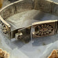 Vintage Kay Yazzie Native American Sterling Silver Overlay Link Bracelet For Women