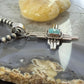 Sterling Silver Southwestern Style Square Mohave Turquoise Unisex Zia Pendant