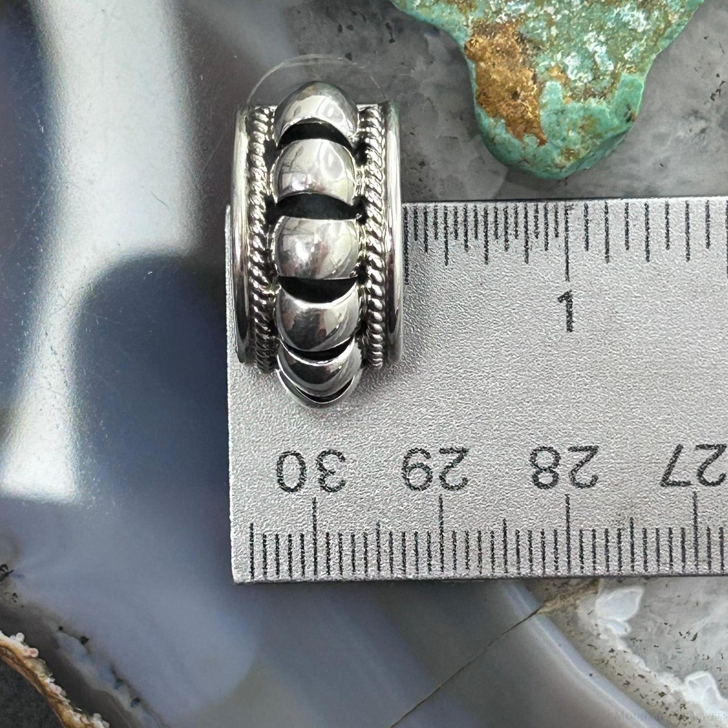 Priscilla Apache Native American Sterling Silver Half-Moon Post Earrings For Women