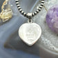 Sterling Silver Southwestern Style Charoite Heart Shape Pendant For Women