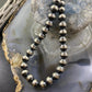 Navajo Pearl Beads 8 mm Sterling Silver Necklace Length 22" For Women