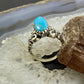 Carolyn Pollack Southwestern Style Sterling Silver Oval Blue Turquoise Decorated Ring For Women