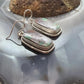 Sterling Silver Southwestern Style Rectangle Royston Turquoise Dangle Earrings For Women
