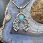 Sterling Silver Southwestern Style Teardrop Turquoise Decorated Unisex Naja Pendant