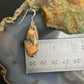 Sterling Silver Teardrop Maligano Jasper Slab Dangle Earrings For Women #510