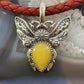 Carolyn Pollack Southwestern Style Sterling Silver Yellow Jasper Bee Enhancer Pendant For Women