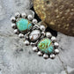 Sterling Silver Southwestern Style Turquoise & Wild Horse Adjustable Ring Size 8 For Women