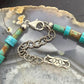 Carolyn Pollack Sterling Silver Turquoise Beads and Disk 16"-19" Necklace For Women