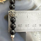 Carolyn Pollack Sterling Silver 6 Faceted Onyx w/Swirl Beads 15"-14" Necklace For Women
