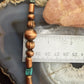 Southwestern Style Copper Navajo Pearl & Cylinder w/Turquoise Beads 20" Necklace For Women