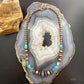 Southwestern Style Copper 4.5-14mm Navajo Pearl&Natural Hubei Turquoise Necklace For Women