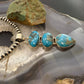 Sterling Silver Southwestern Style 3 Kingman Turquoise Pendant For Women
