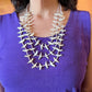 Vintage Sterling Silver 3 Strands White Shell Carved Birds & Shell Necklace For Women