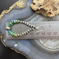 Sterling Silver 4-8mm Navajo Pearl Southwester Style & Turquoise Bead Hoop Earrings For Women