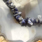 Denim Lapis Natural Beads 34" Necklace For Women
