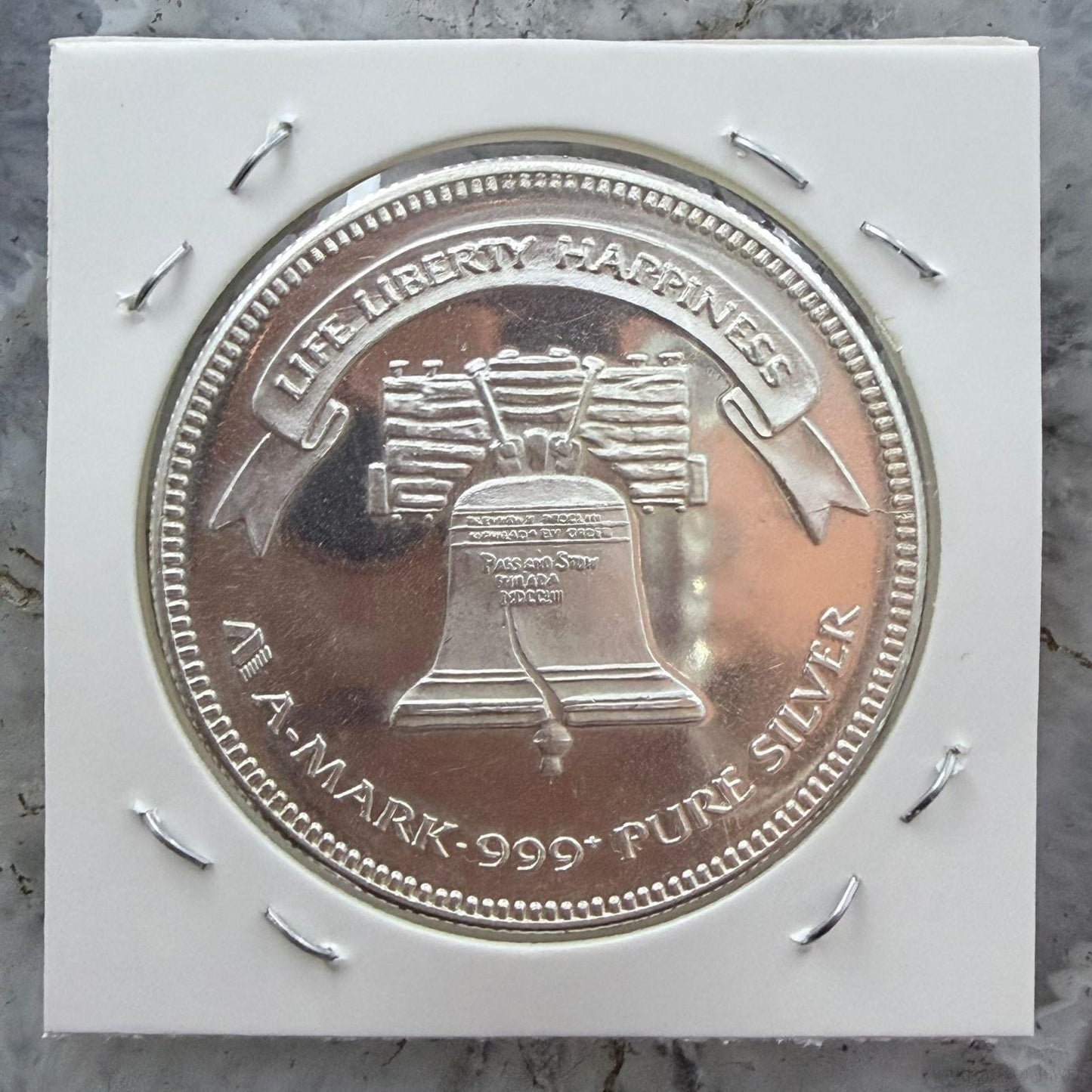 1985 US One Troy Ounce .999 Fine Silver Round Liberty Silver XF #121325-11DE