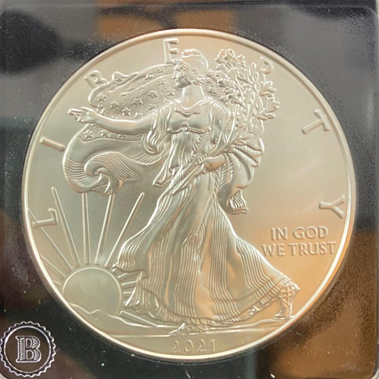 2021 US American Silver Eagle Mint Slab Coin #BA17-00170-038
