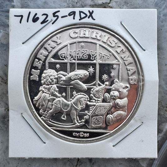 US Merry Christmas One Troy Ounce .999 Pure Silver Round #71625-9DX