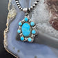 Sterling Silver Southwestern Style Composite American Turquoise Cluster Pendant