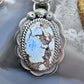 Native American Sterling Silver Oval Golden Hill Turquoise Pendant For Women