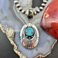 Tommy & Rosita Singer Sterling Silver Overlay w/Turquoise Unisex Pendant