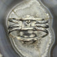 Sterling Silver Southwestern Style Oval Charoite Decorated Bracelet For Women