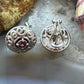 Carolyn Pollack Sterling Silver Round Pink Topaz Omega Back Stud Earrings For Women