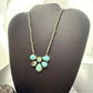 Sterling Silver Southwestern Style Turquoise #8 Cluster 23" Lariat Necklace For Women