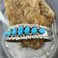 Anita Whitegoat Native American Sterling Silver 7 Turquoise Row Bracelet For Women #2