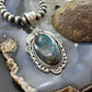 Sterling Silver Southwestern Style Large Oval Shattuckite Pendant For Women