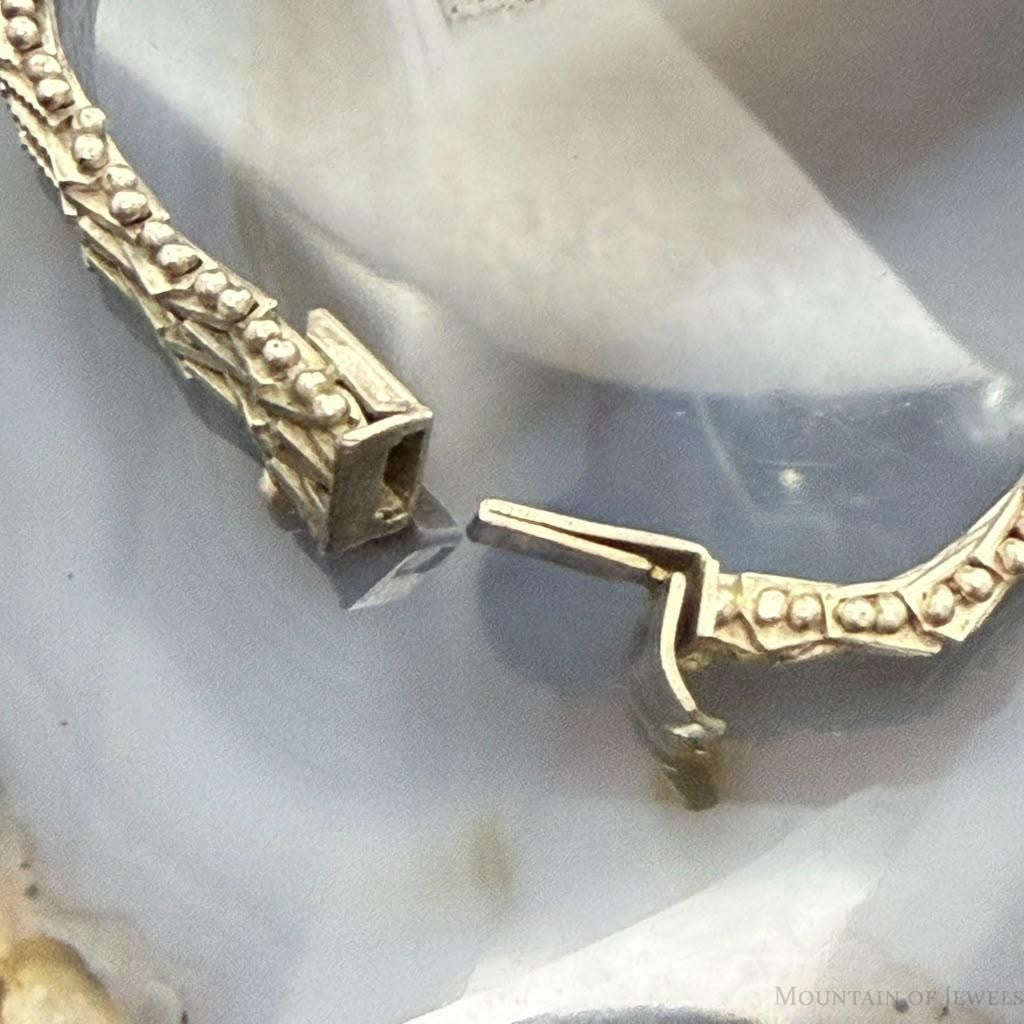 Vintage Sterling Silver 7" Fashion V Shape Link Bracelet For Women, Made in Mexico