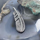 Sterling Silver Southwestern Style Curved Feather Unisex Pendant