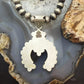 Sterling Silver Southwestern Style Multi Turquoise Decorated Naja Pendant For Women
