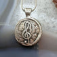 Vintage Sterling Silver Treble Clef Unisex Pendant