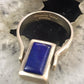 Christin Wolf Vintage Sterling Silver Turquoise & Lapis Reversible Ring 9.75 For Women