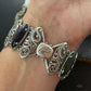 Carolyn Pollack Sterling Silver Multi-Stone Link Fold-Over Bracelet For Women