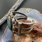 Vintage Native American Silver Turquoise Heavy Bracelet For Women