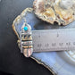 Tommy & Rosita Singer Sterling Silver & Gold Filled Dot Turquoise Feather Dangle Earrings For Women
